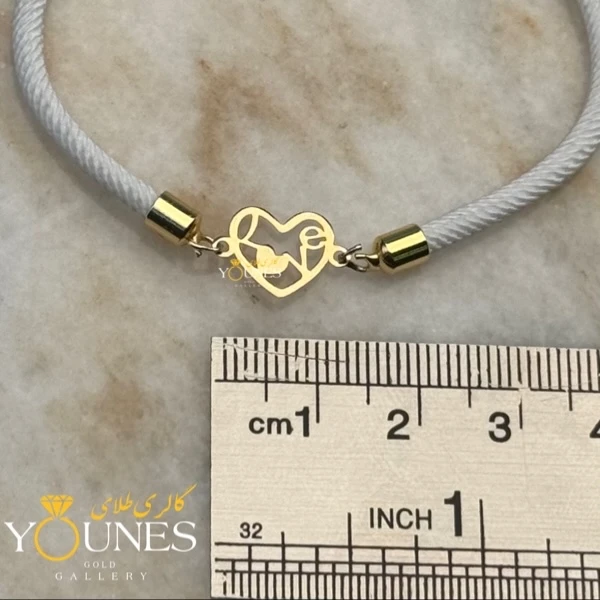 دستبند قلب لاو ( love ) طلا لیزری